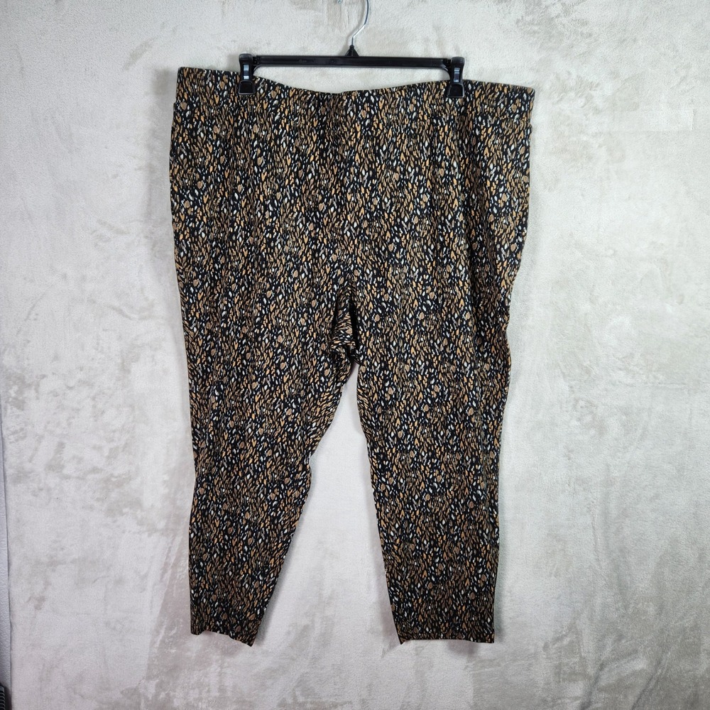 Isaac‎ Mizrahi Live Pants Womens 3X Petite Black Ponte Knit Slim Leg A608117